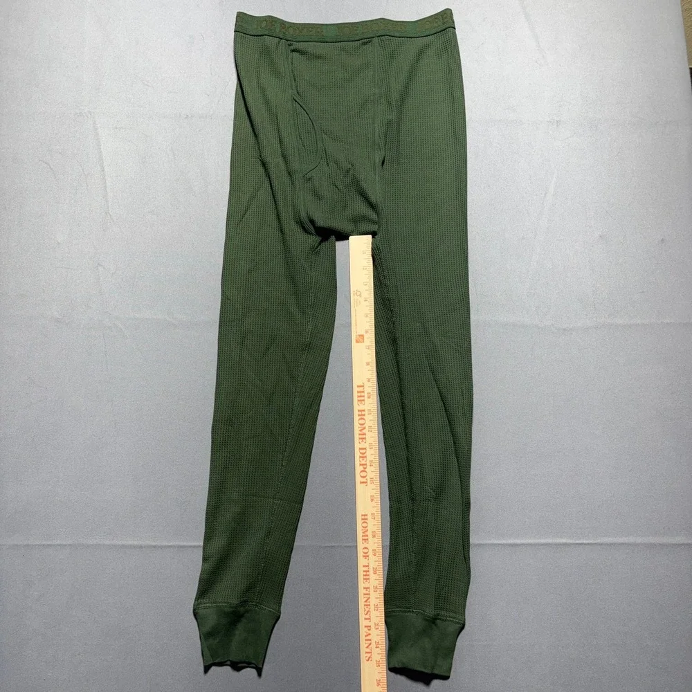 Joe Boxer Mens Olive Green Waffle Knit Thermal Underwear Pants Long Johns Size M